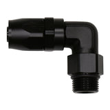 DeatschWerks 10AN ORB Female Swivel 90-Degree Hose End CPE - Anodized Matte Black - 6-02-0829-B