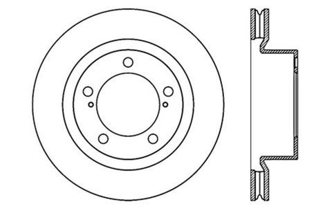 StopTech Slotted & Drilled Sport Brake Rotor - 127.44162L