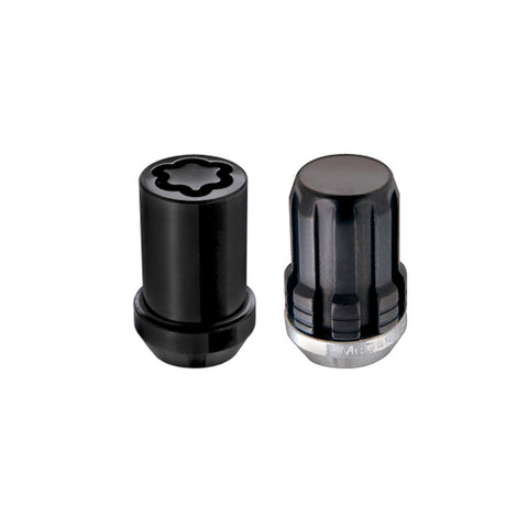 McGard SplineDrive Tuner 5 Lug Install Kit w/Locks & Tool (Cone) M12X1.5 / 13/16 Hex - Blk - 65557BK