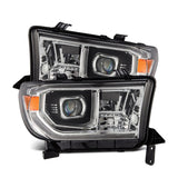 AlphaRex 07-13 Toyota Tundra / 08-17 Sequoia LUXX LED Proj HL Chrome w/Actv Light / Seq. Sig + DRL - 880824