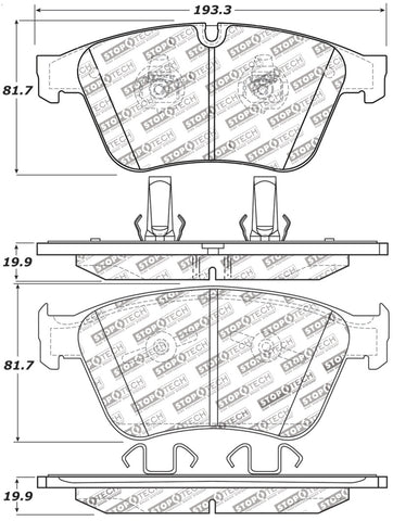 StopTech Performance Brake Pads - 309.12710