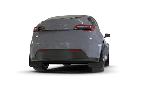 Rally Armor 20-22 Tesla Model Y Black UR Mud Flap w/ Dark Grey Logo - MF72-UR-BLK/DGRY