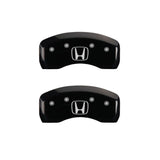 MGP 4 Caliper Covers Engraved Front Honda Rear H Logo Black Finish Silver Char 2017 Honda Civic - 20222SHOHBK