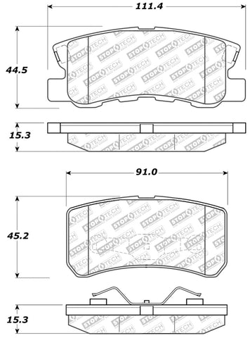 StopTech Street Select Brake Pads - Front - 305.08680