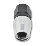 Russell Performance -8 AN Black/Silver Straight Full Flow Hose End - 610033