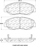 StopTech Street Touring 03-10 Honda Accord / 02-06 CR-V Front Brake Pads - 308.09140