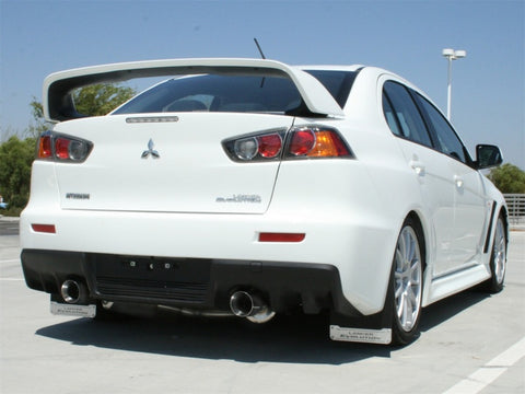 aFe Takeda Exhaust 304SS Dual Cat-Back w/ Polished Tips 08-13 Mitsubishi Lancer Evo X L4 2.0L Turbo - 49-36701