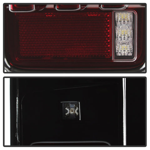 Spyder 07-16 Jeep Wrangler Version 2 Light Bar LED Tail Lights - Red Clear (ALT-YD-JWA07V2-LBLED-RC) - 5084798