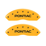 MGP 4 Caliper Covers Engraved Front Pontiac Rear Arrow Yellow Finish Blk Char 2009 Pontiac Solstice - 18030SPONYL