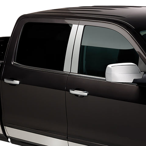 Putco 19-20 Silverado / Sierra 1500 - Crew Cab & Double Cab Stainless Steel Pillar Posts Classic - 402670