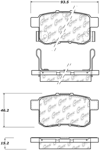 StopTech Sport Performance 11-17 Honda Accord Rear Brake Pads - 309.14510