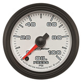 Autometer Pro-Cycle Gauge Oil Pressure 2 1/16in 100psi Digital Stepper Motor White - 19552