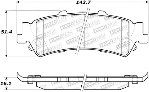 StopTech Sport Brake Pads w/Shims and Hardware - Rear - 309.07921