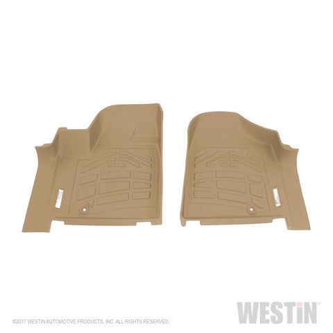 Westin 2012-2017 Dodge/Chrysler/Volkswagen Grand Caravan Wade Sure-Fit Floor Liners Front - Tan - 72-130090