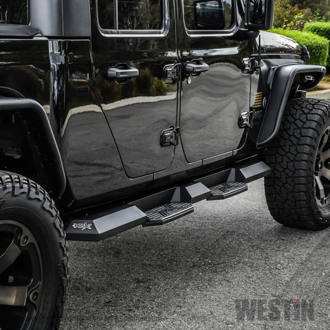 Westin 2020 Jeep Gladiator HDX Xtreme Nerf Step Bars - Textured Black - 56-24165