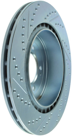 StopTech Select Sport 08-11 Mitsubishi Evo X Slotted and Drilled Left Rear Rotor - 227.46075L