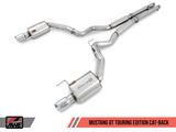 AWE Tuning S550 Mustang GT Cat-back Exhaust - Touring Edition (Diamond Black Tips) - 3015-33084