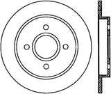 StopTech Power Slot 14-19 Ford Fiesta / 01-07 Ford Focus Slotted Left Rear Cryo Rotor - 126.61070CSL