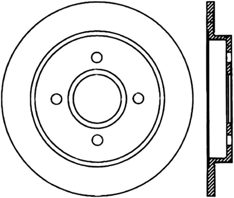 StopTech Power Slot 14-19 Ford Fiesta / 01-07 Ford Focus Slotted Left Rear Cryo Rotor - 126.61070CSR