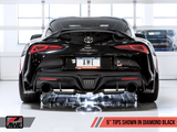 AWE 2020 Toyota Supra A90 Non-Resonated Touring Edition Exhaust - 5in Diamond Black Tips - 3020-33072