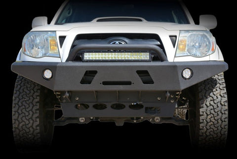 DV8 Offroad 05-15 Toyota Tacoma Front Bumper Winch Ready - Black Powdercoat - FBTT1-01