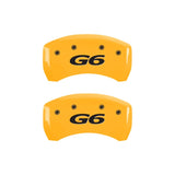 MGP 4 Caliper Covers Engraved Front Pontiac Rear G6 Yellow Finish Black Char 2007 Pontiac G5 - 18025SPG6YL