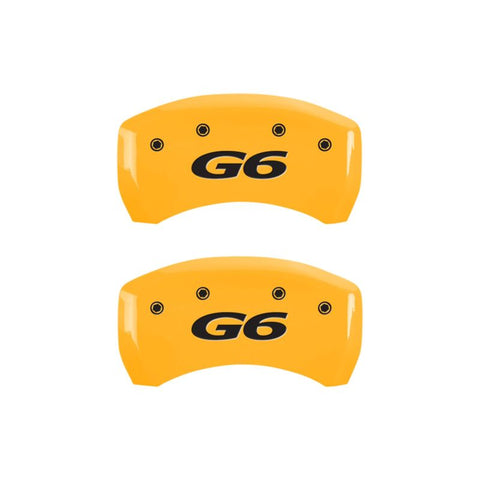 MGP 4 Caliper Covers Engraved Front Pontiac Rear G6 Yellow Finish Black Char 2007 Pontiac G5 - 18025SPG6YL