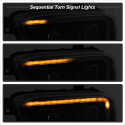 xTune Toyota Tacoma 16-18 DRL Light Bar Projector Headlights - Black PRO-JH-TTA16-LBDRL-BK - 9039256