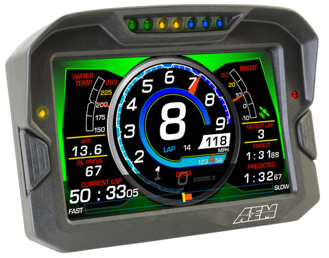 AEM CD-7 Non Logging GPS Enabled Race Dash Carbon Fiber Digital Display w/o VDM (CAN Input Only) - 30-5702