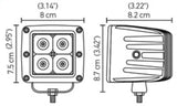 Hella HVF Cube 4 LED Off Road Kit - 3.1in 2X12W - 357204821