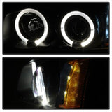 Spyder Chevy Silverado 1500 03-06 Projector LED Halo LED Amber Reflctr Blk PRO-YD-CS03-AM-BK - 5009456