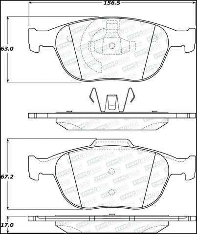 StopTech Street Brake Pads - 308.09700