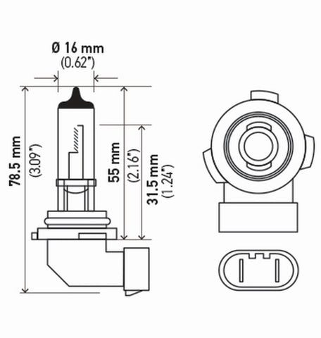 Hella Bulb H10/9145 12V 45W Py20D T4 Sb - H10SB