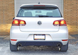 AWE Tuning Golf TDI (GTI Style) Performance Exhaust - Diamond Black Slash Cut Tips - 3015-33036