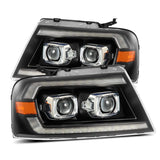 AlphaRex 04-08 Ford F150 PRO-Series Projector Headlights Alpha-Black w/ Sequential Signal and DRL - 880134