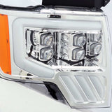 AlphaRex 09-14 Ford F-150 NOVA LED Projector Headlights Plank Style Chrome w/Activ Light/Seq Signal - 880191