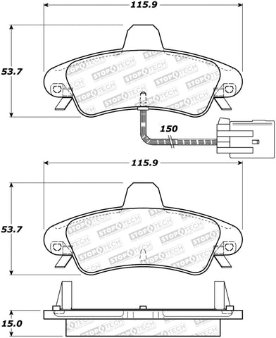 StopTech Street Brake Pads - 308.08990