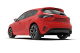 Rally Armor 19-22 Ford Focus ST MK4 (Hatch) Black UR Mud Flap w/ White Logo - MF77-UR-BLK/WH