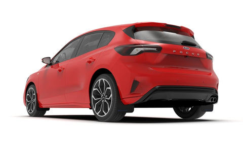 Rally Armor 19-22 Ford Focus ST MK4 (Hatch) Black UR Mud Flap w/ Red Logo - MF77-UR-BLK/RD