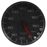 Autometer Spek-Pro Gauge Speedometer 5in 180 Mph Elec. Programmable Black/Chrome - P230318