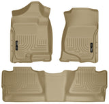 Husky Liners 07-12 Chevy Silverado/GMC Sierra Crew Cab WeatherBeater Combo Tan Floor Liners - 98203