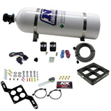 Nitrous Express Dominator Single Entry Billet Crossbar Stage 6 Nitrous Kit (50-300HP) w/15lb Bottle - 63070-15