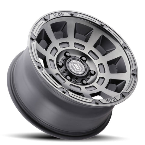 ICON Thrust 17x8.5 6x120 0mm Offset 4.75in BS Smoked Satin Black Tint Wheel - 2817859447SSBT