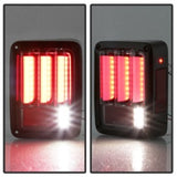 Spyder 07-16 Jeep Wrangler Version 2 Light Bar LED Tail Lights - Black (ALT-YD-JWA07V2-LBLED-BK) - 5084774