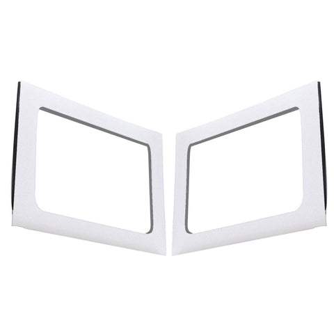 DEI 11-18 Jeep Wrangler JK 4-Door Boom Mat Rear Side Window Trim - 2 Piece - White - 50151