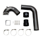 Wehrli 03-07 Dodge 5.9L Cummins 3.5in Intake Horn & Driver Side Intercooler Pipe Kit - WCFab Grey - WCF100528-GRY