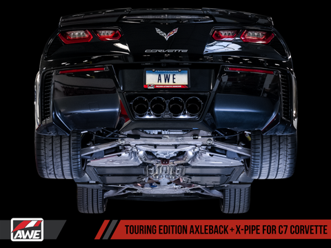 AWE Tuning 14-19 Chevy Corvette C7 Z06/ZR1 (w/o AFM) Touring Edition Axle-Back Exhaust w/Chrome Tips - 3015-42133