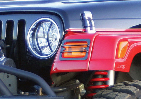 Rampage 1997-2006 Jeep Wrangler(TJ) Euro Front Light Guard Kit - Black - 5680