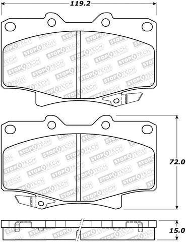 StopTech Street Brake Pads - Front/Rear - 308.05020