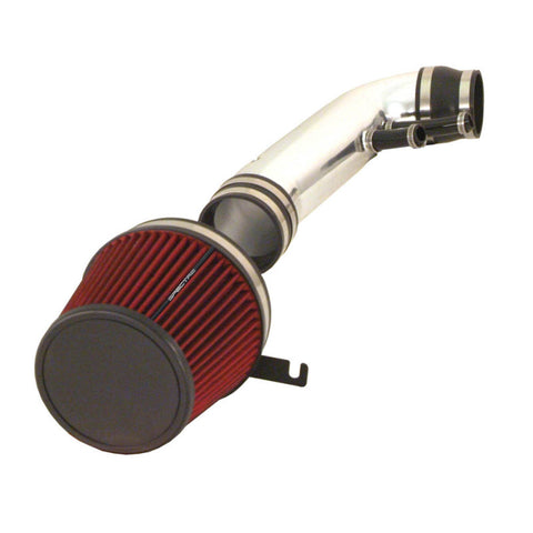 Spectre 96-04 Ford Mustang GT V8-4.6L F/I Air Intake Kit - Clear Anodized w/Red Filter - 9923